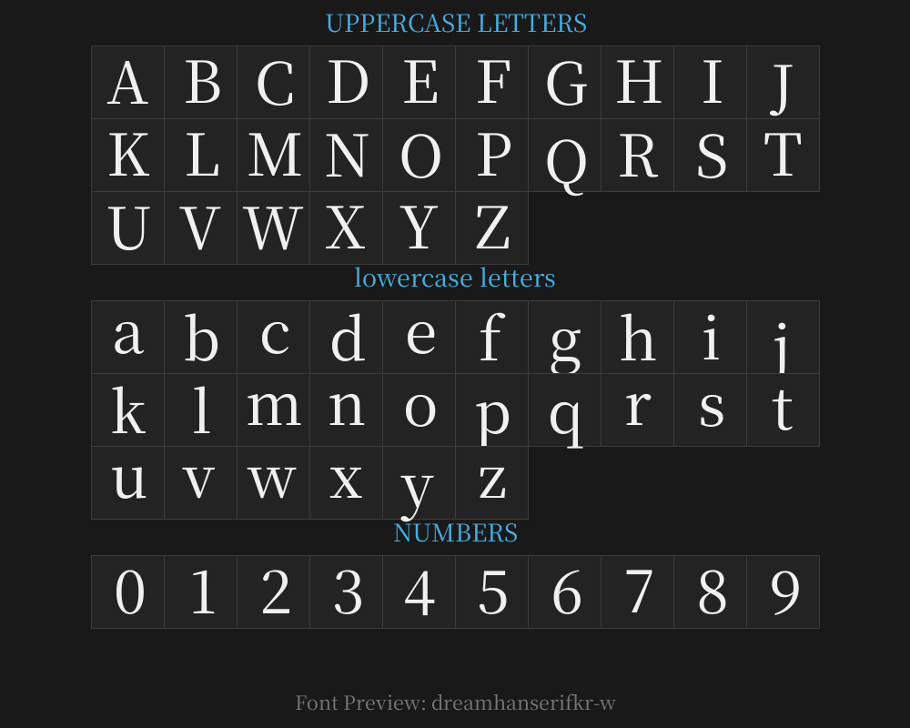 dreamhanserifkr-w8Preview
