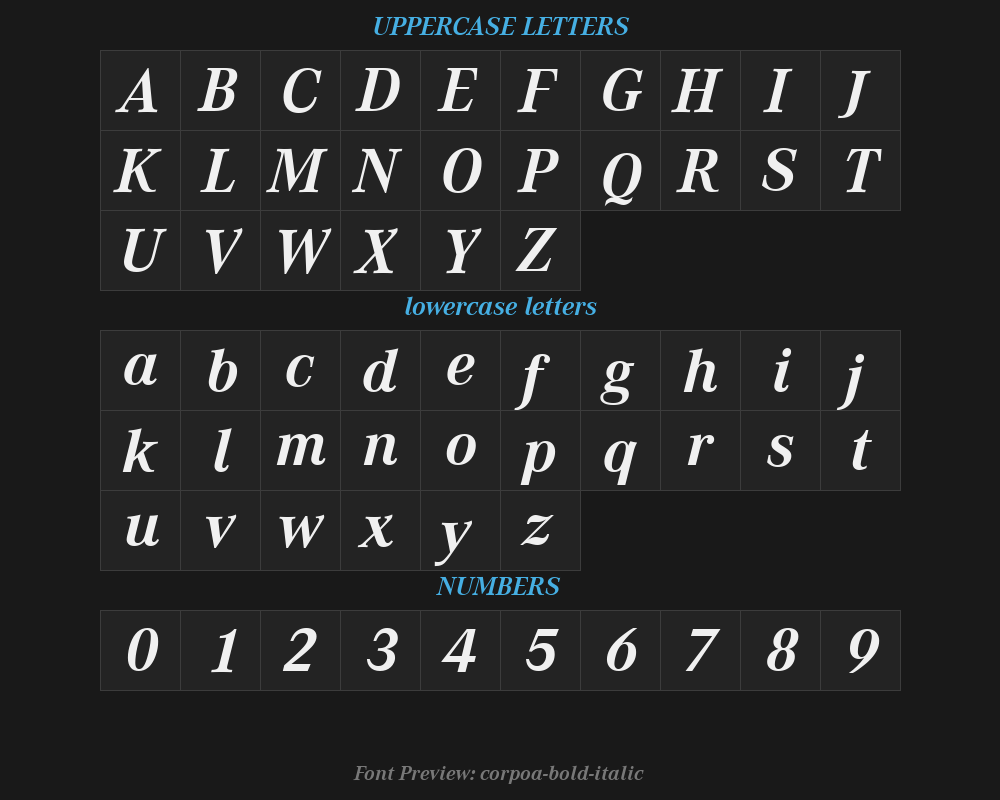corpoa-bold-italicPreview