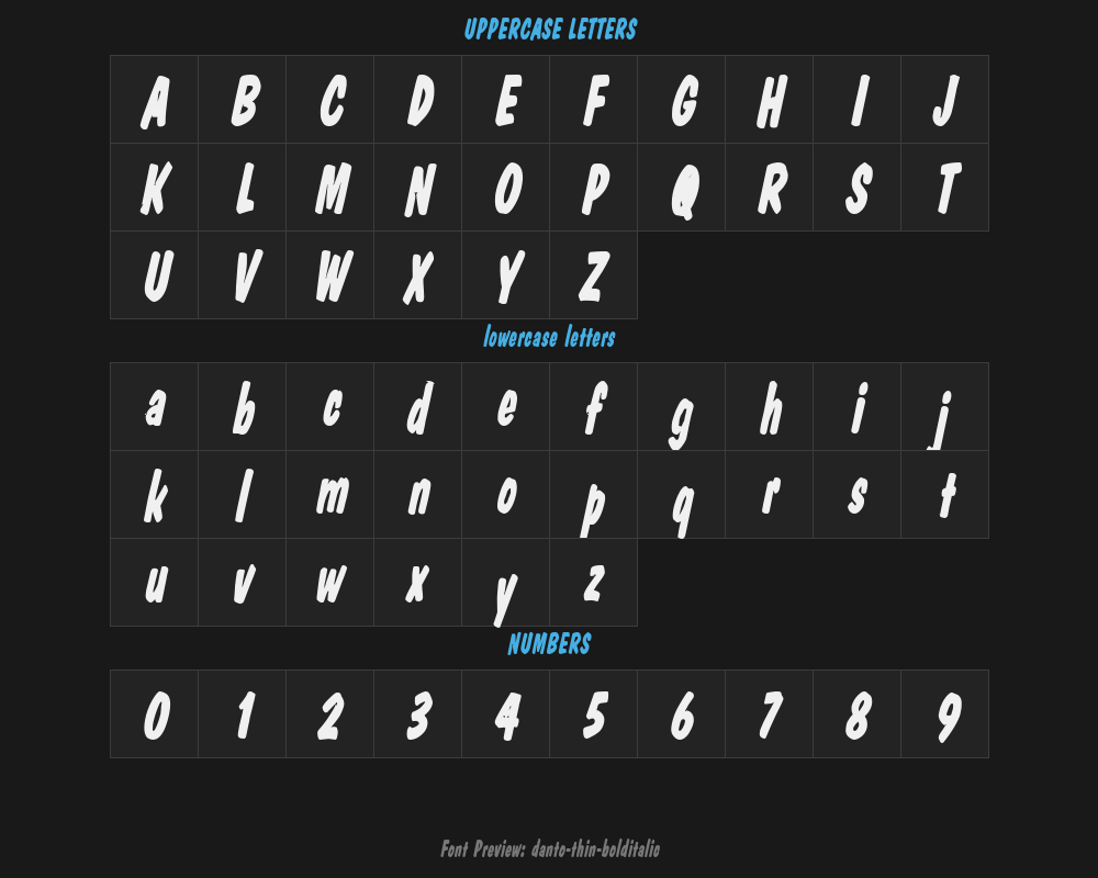 danto-thin-bolditalicPreview