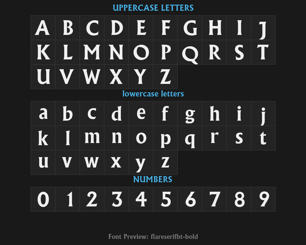 flareserif821bt-boldPreview