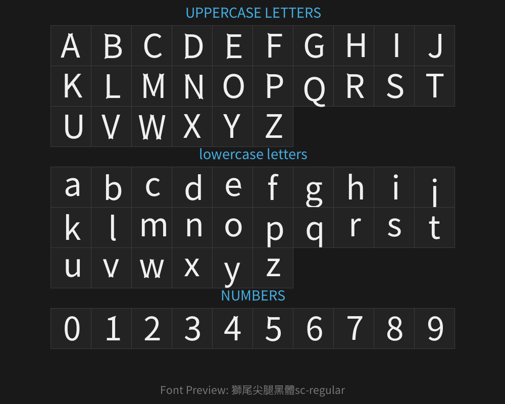 Lion Tail, Pointed legs, Black body sc-regularPreview
