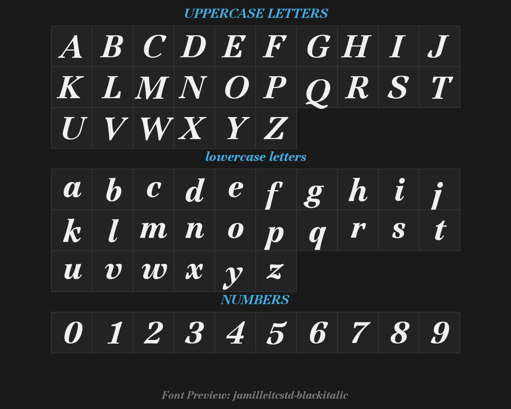 jamilleitcstd-blackitalicPreview