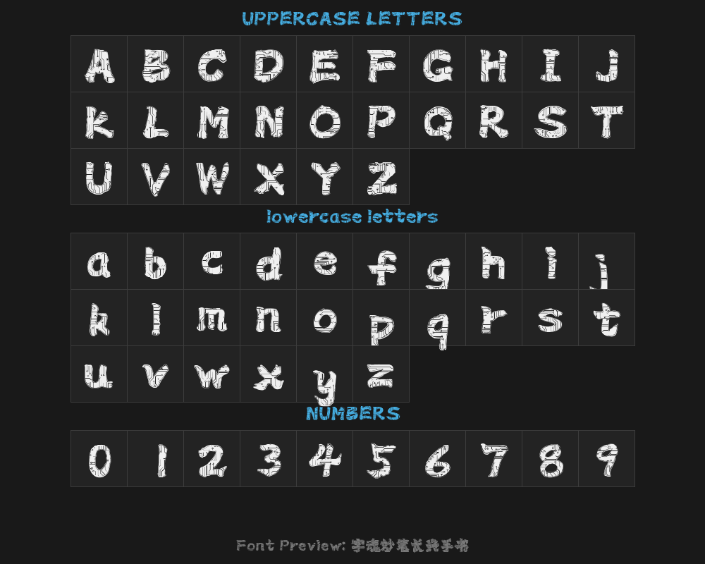 " Zhi Miaobi, handwritten by Changxing.ttfPreview