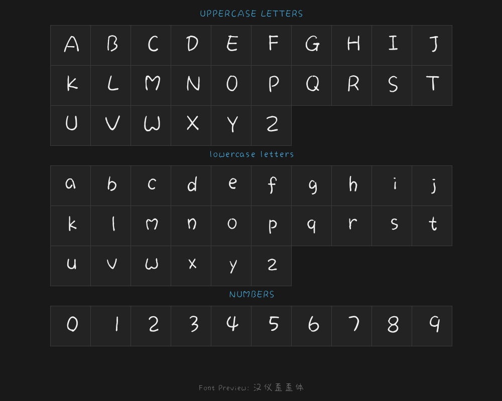 Han Yi Wai Wai typePreview