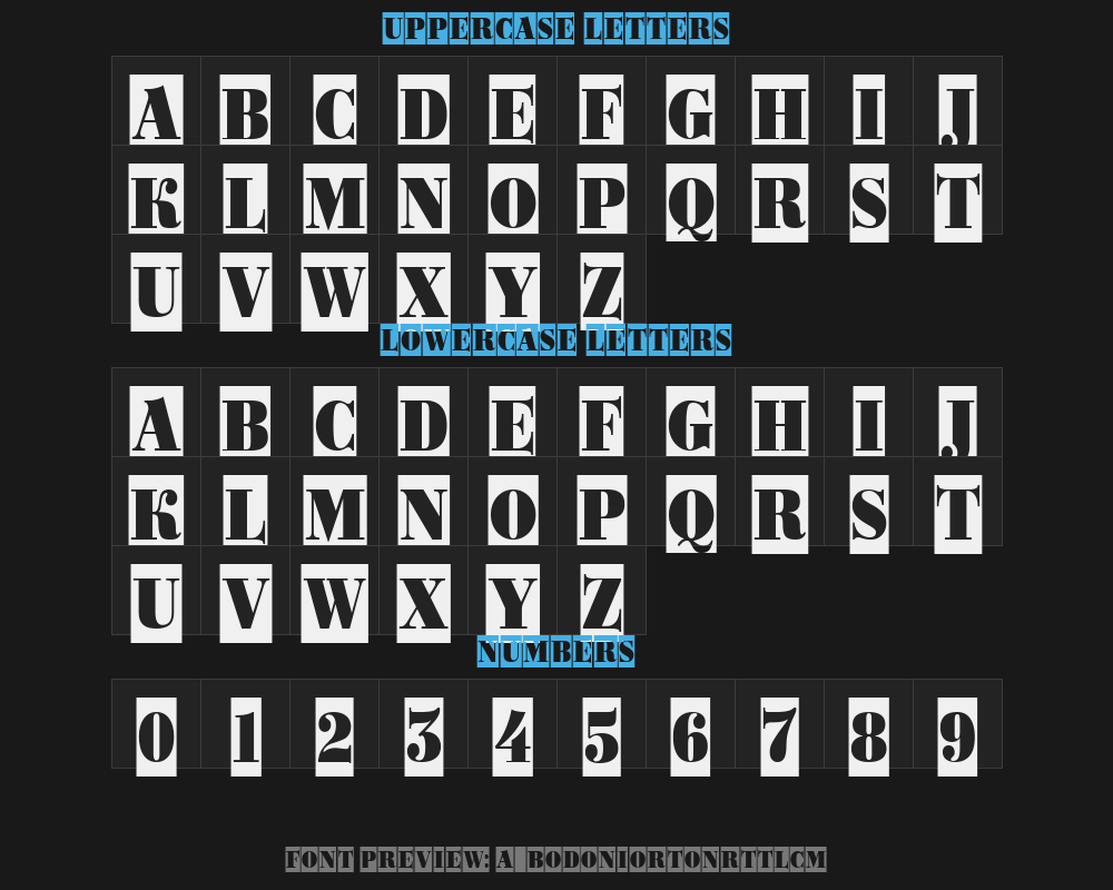 a_bodoniortonrttlcmPreview