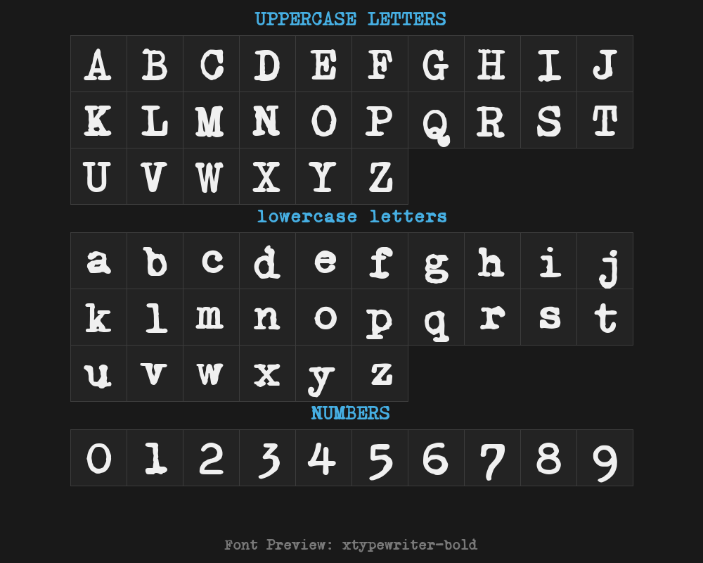 xtypewriter-boldPreview