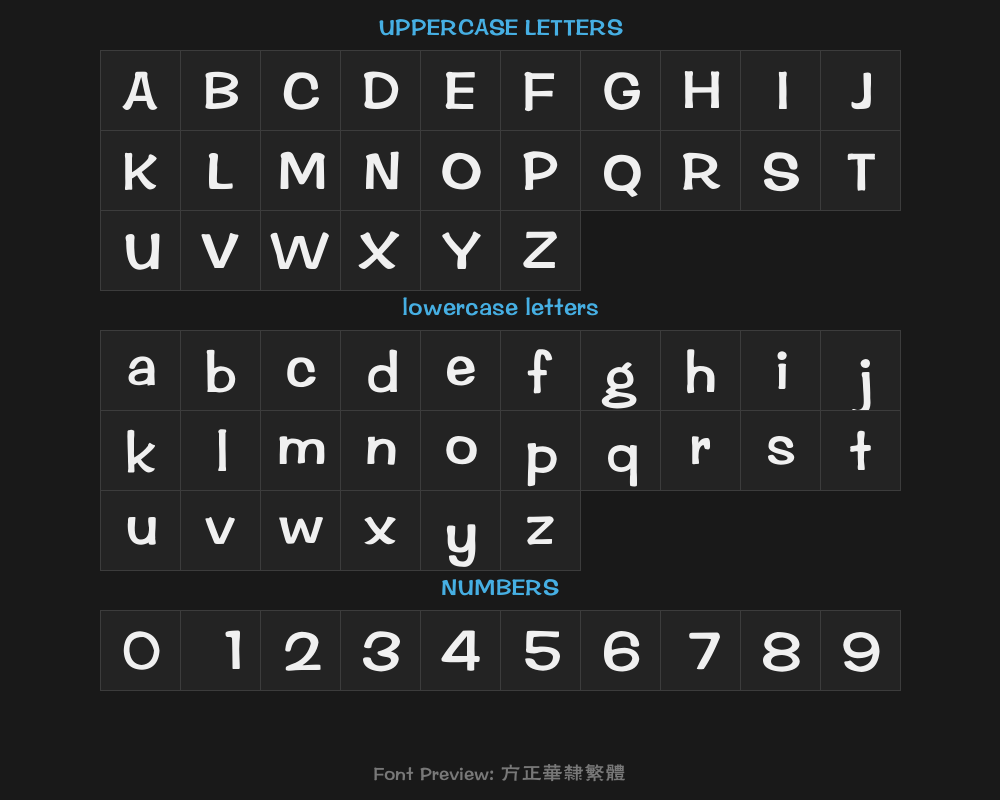Fangzheng Huali Traditional typePreview