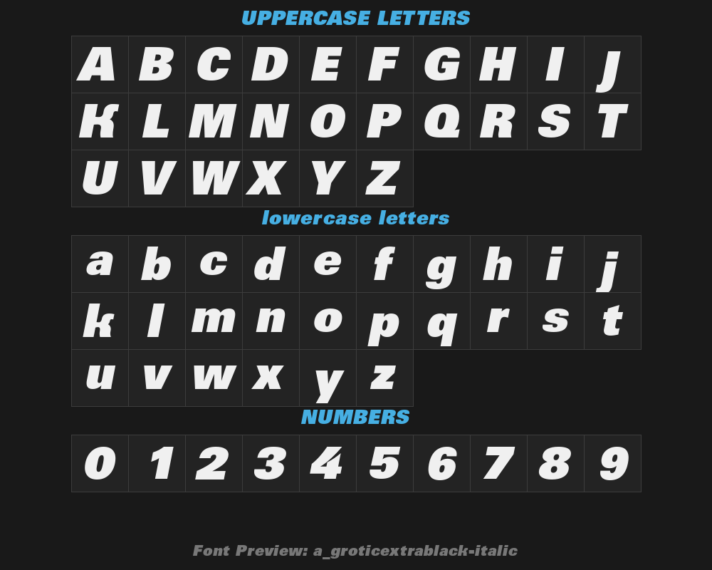 a_groticextrablack-italicPreview