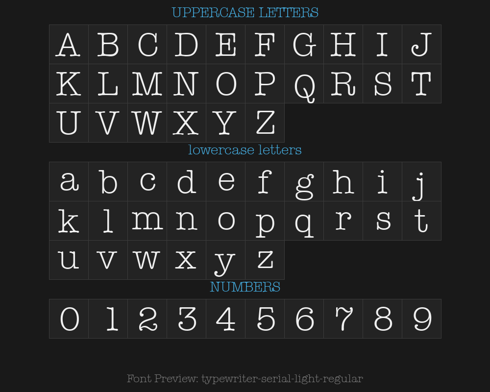 typewriter-serial-light-regularPreview