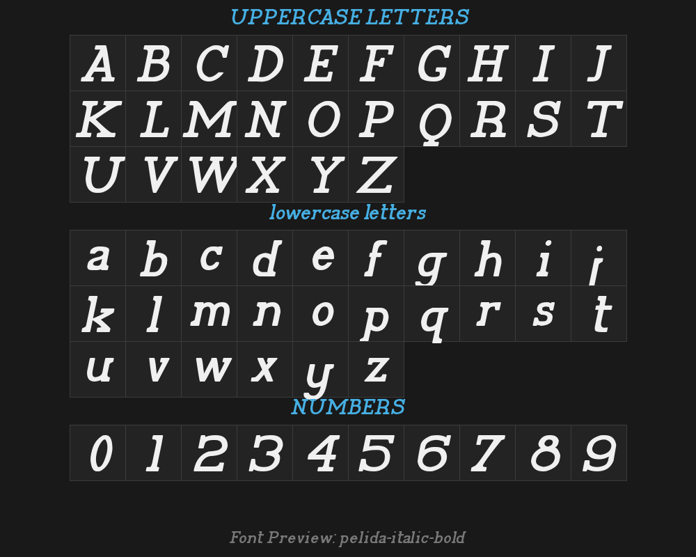pelida-italic-boldPreview