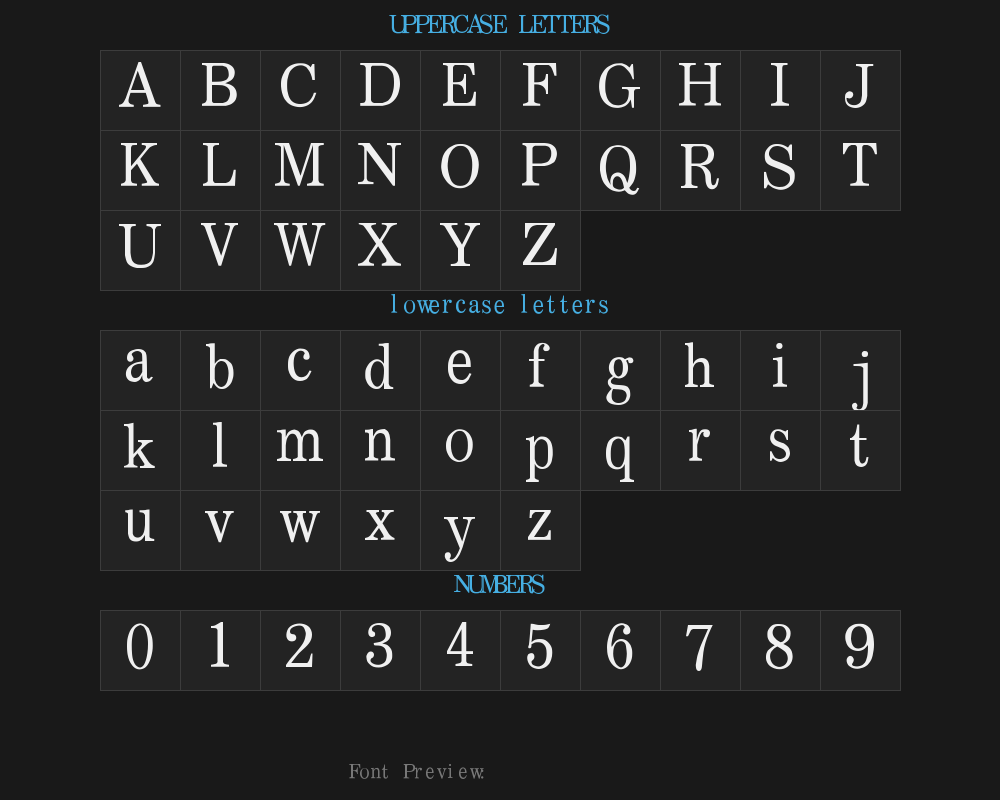 Microsoft Bold typePreview
