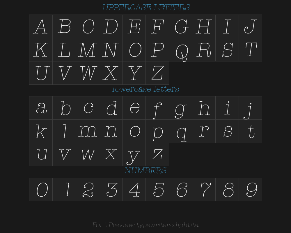 typewriter-xlightitaPreview