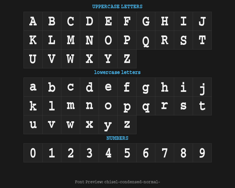 chisel-condensed-normal-1Preview