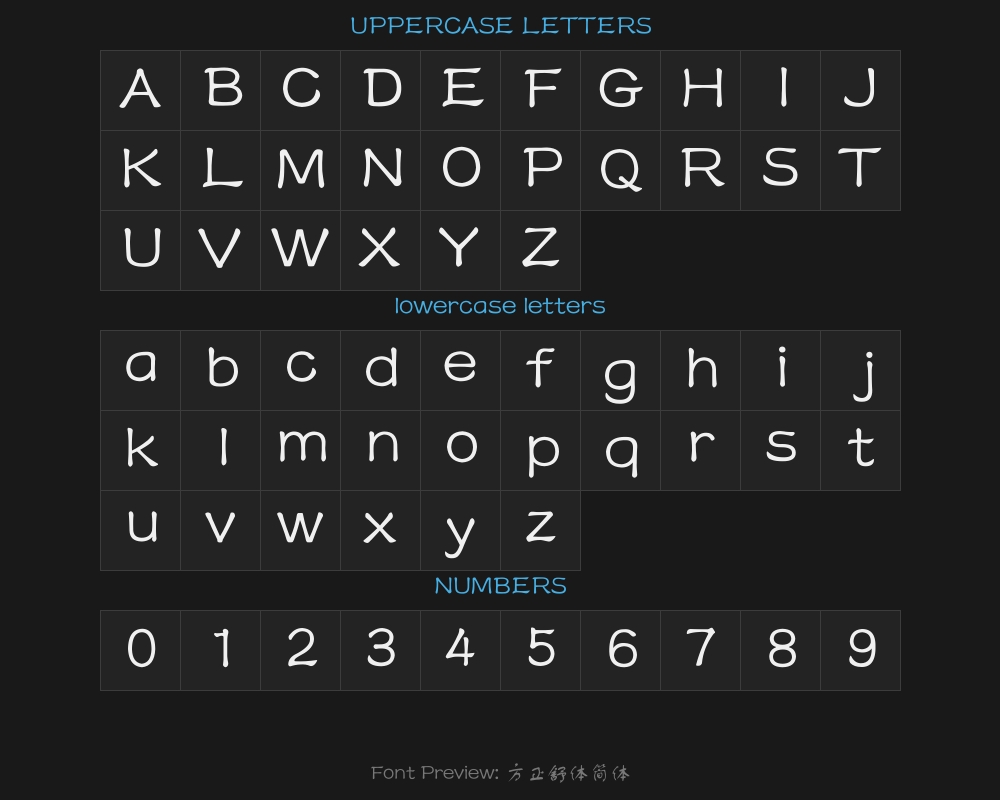 Fangzheng Shu type.ttfPreview
