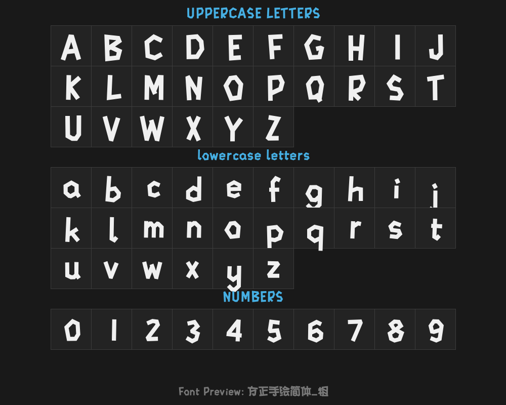 Fangzheng Hand-drawn Simplified Chinese - boldPreview