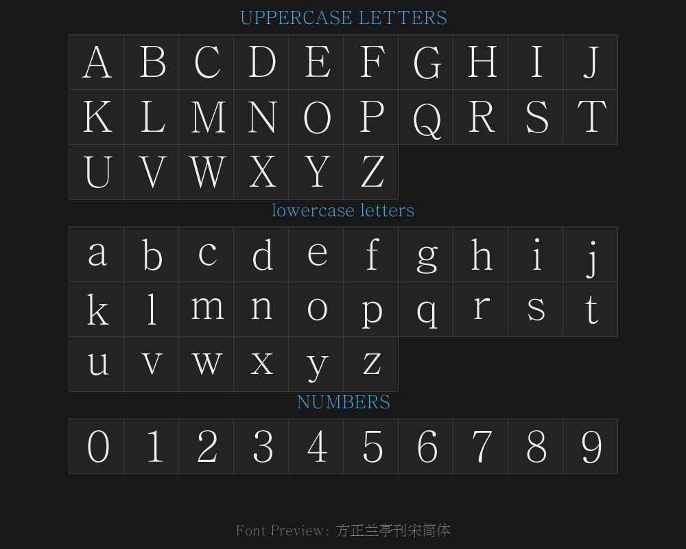 Fangzheng Lanting published Song Dynasty Simplified ChinesePreview