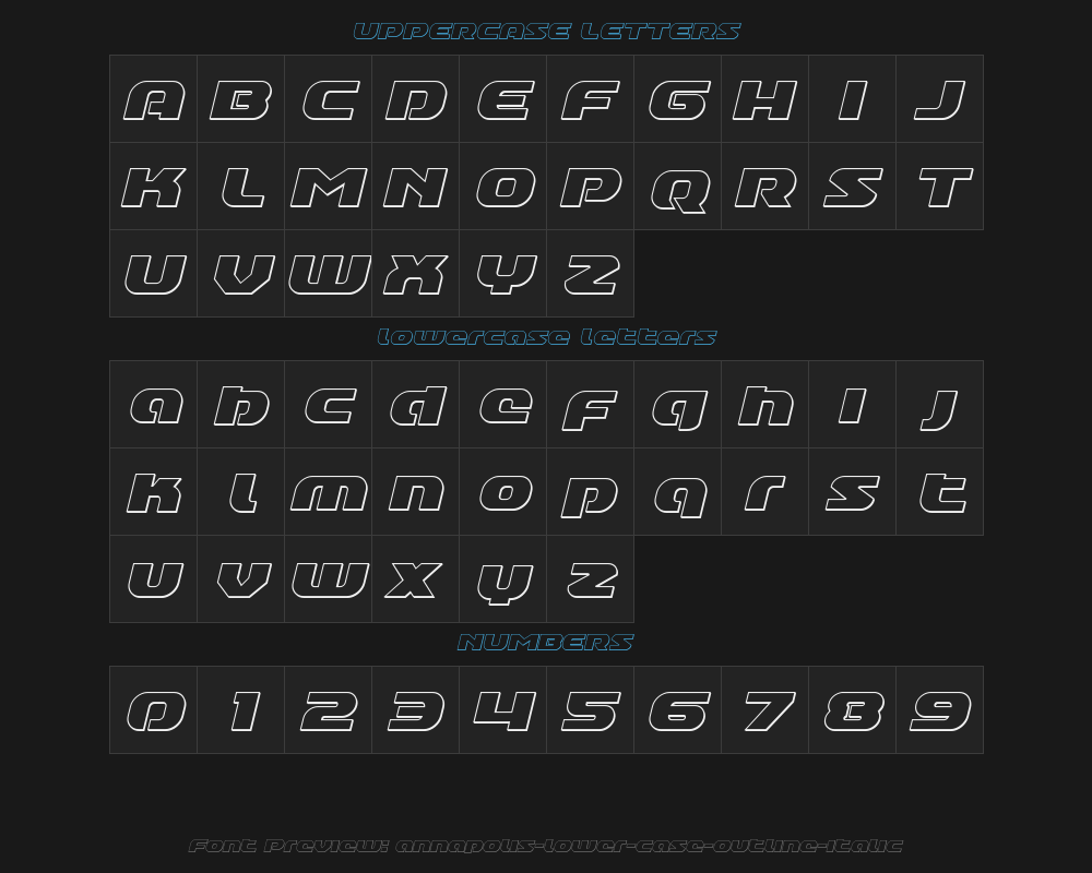 annapolis-lower-case-outline-italicPreview