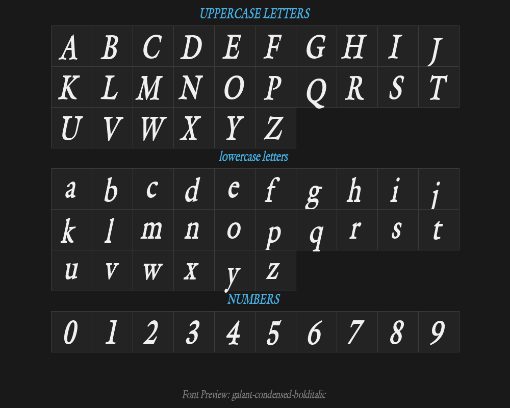 galant-condensed-bolditalicPreview