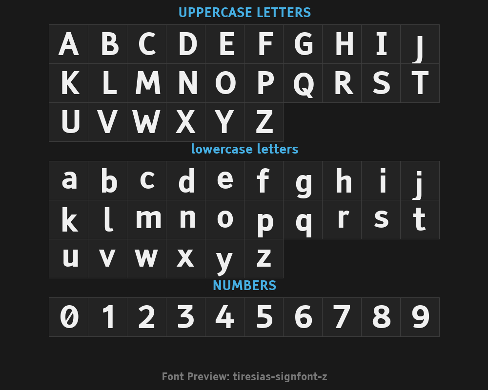 tiresias-signfont-zPreview