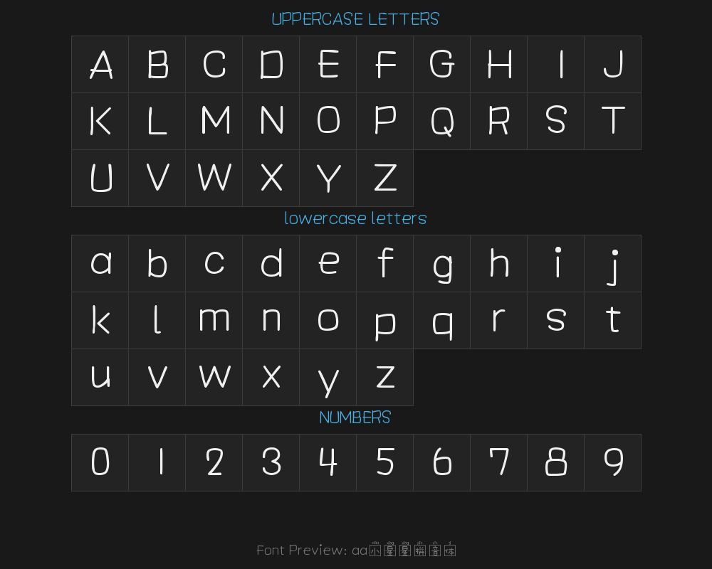 "aa Little Star Pinyin type.ttfPreview