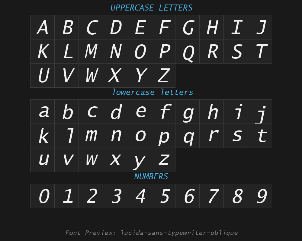 lucida-sans-typewriter-obliquePreview