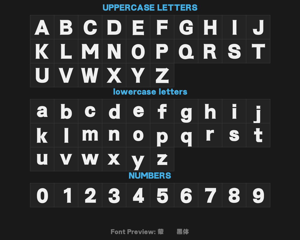 Monotype bold typePreview