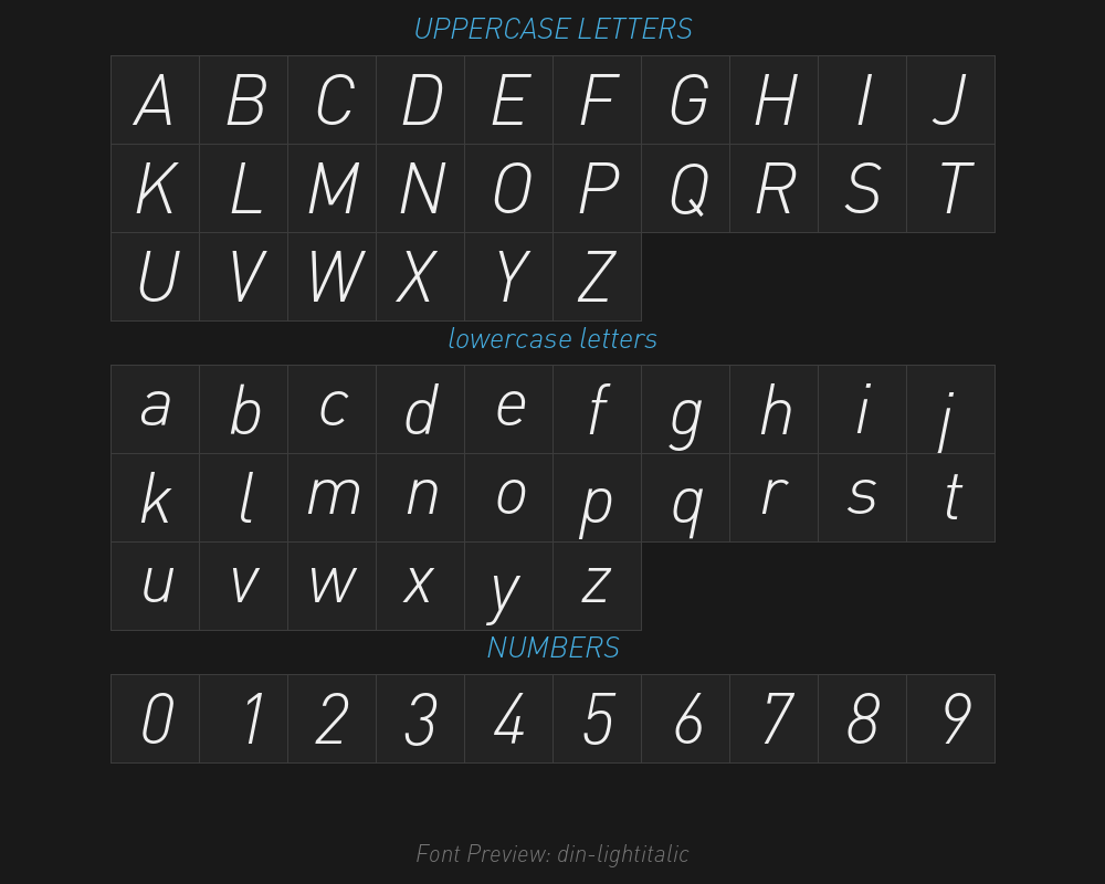din-lightitalicPreview