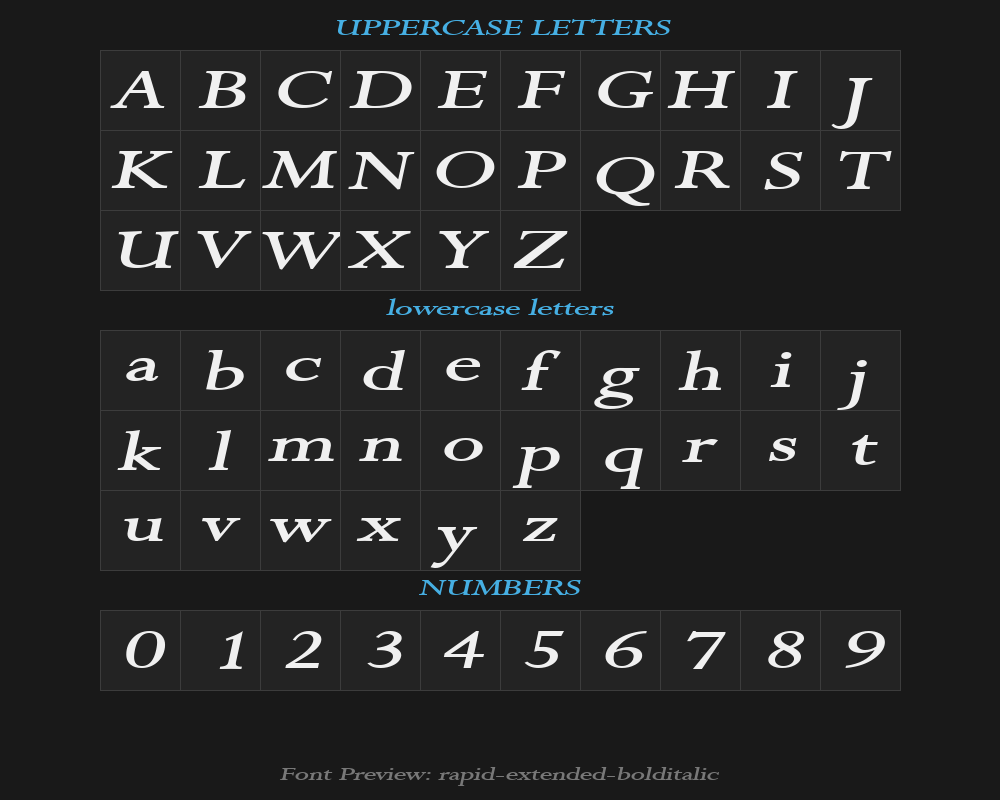 rapid-extended-bolditalicPreview