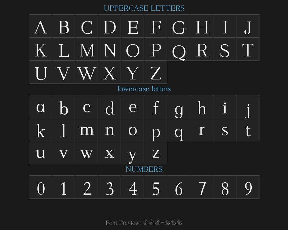 Zi Hun 5049 - GUI Xuan typePreview