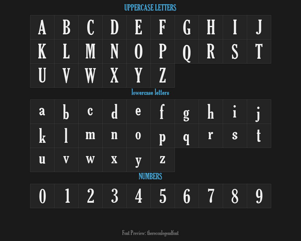 thereconlegendfontPreview