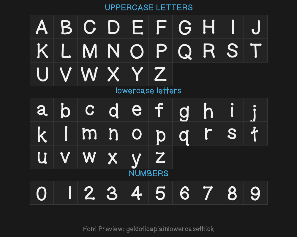 geldoticaplainlowercasethickPreview