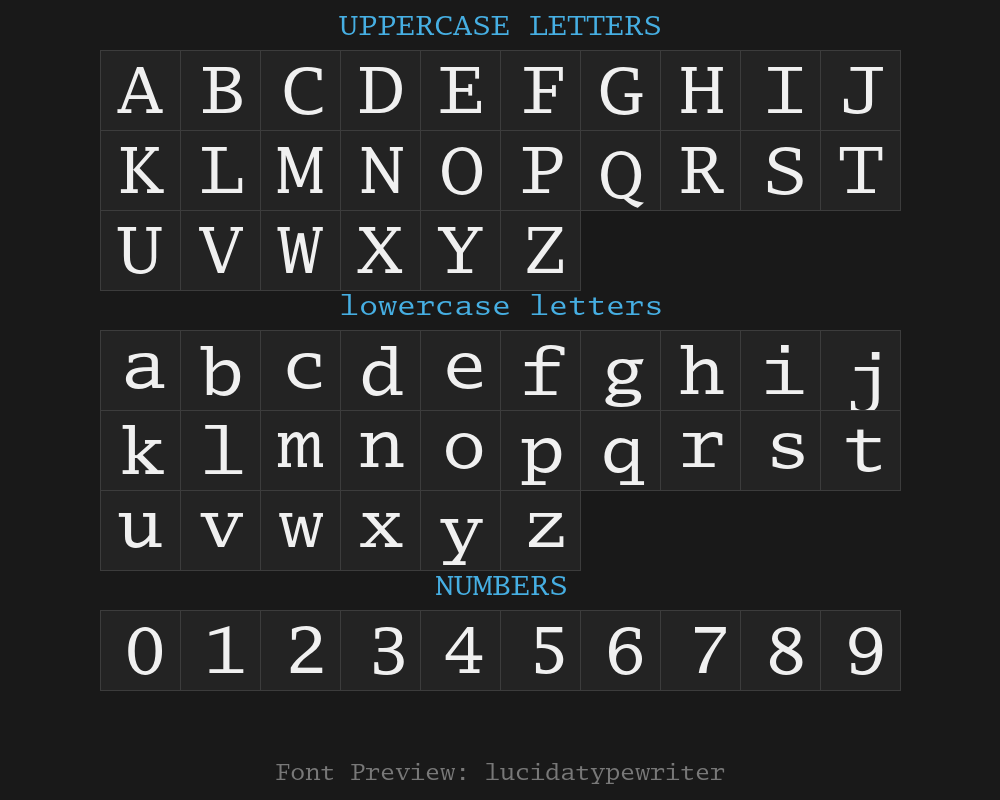 lucidatypewriterPreview