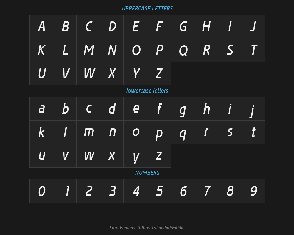 affluent-demibold-italicPreview