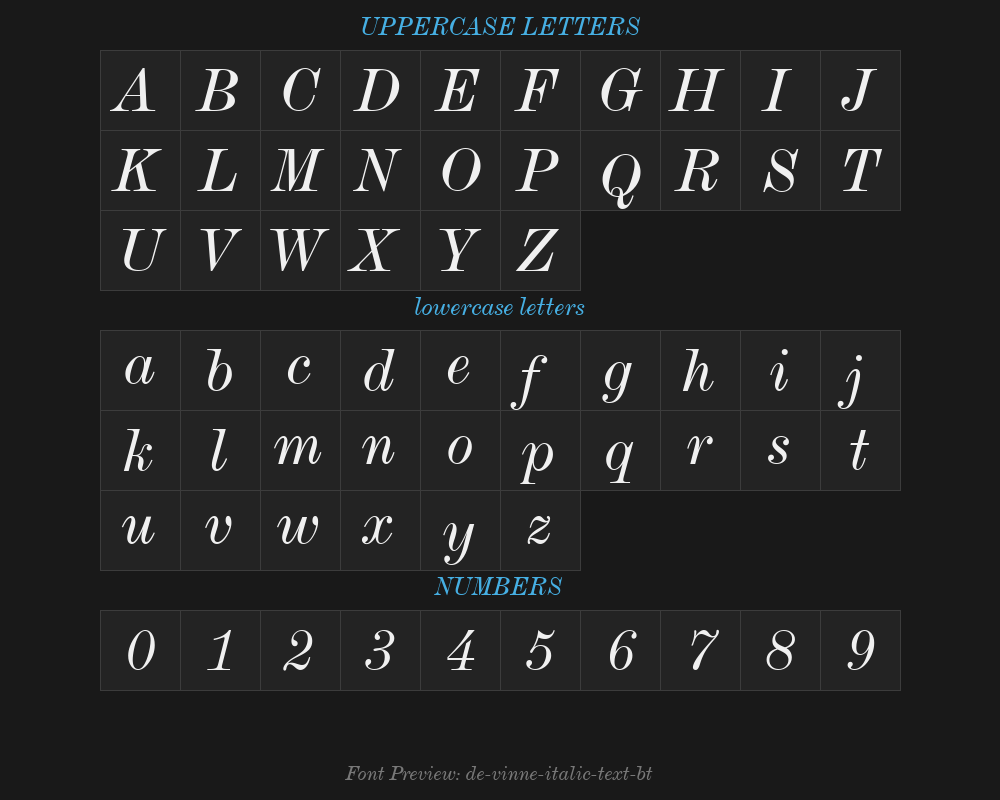 de-vinne-italic-text-btPreview