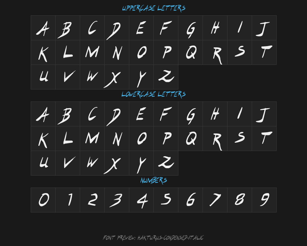 hakturus-condensed-italicPreview