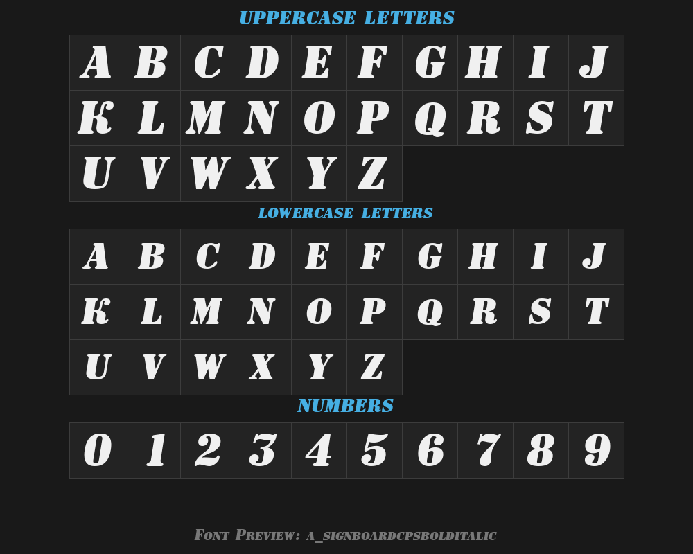 a_signboardcpsbolditalicPreview