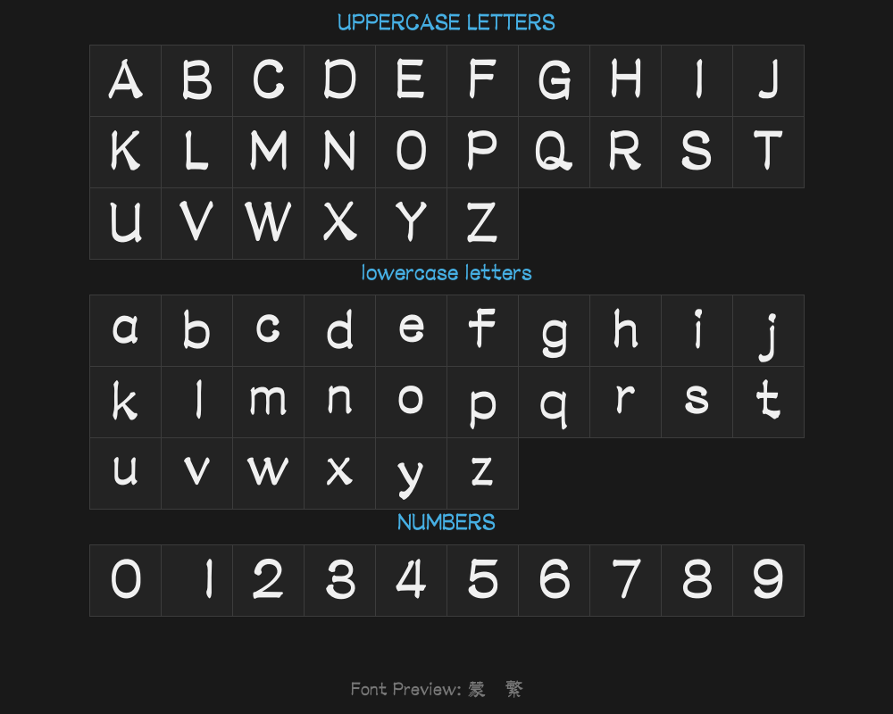 Monna Traditional clerical scriptPreview