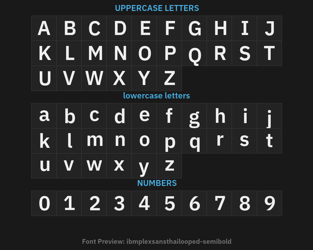 ibmplexsansthailooped-semiboldPreview image