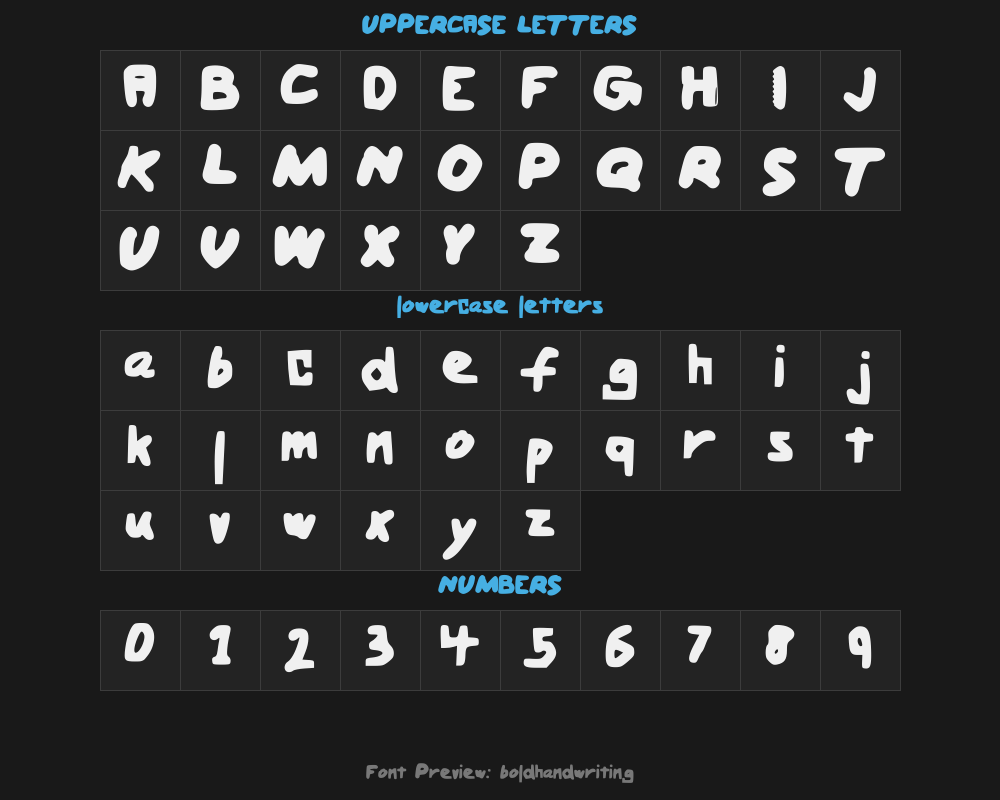 boldhandwritingPreview