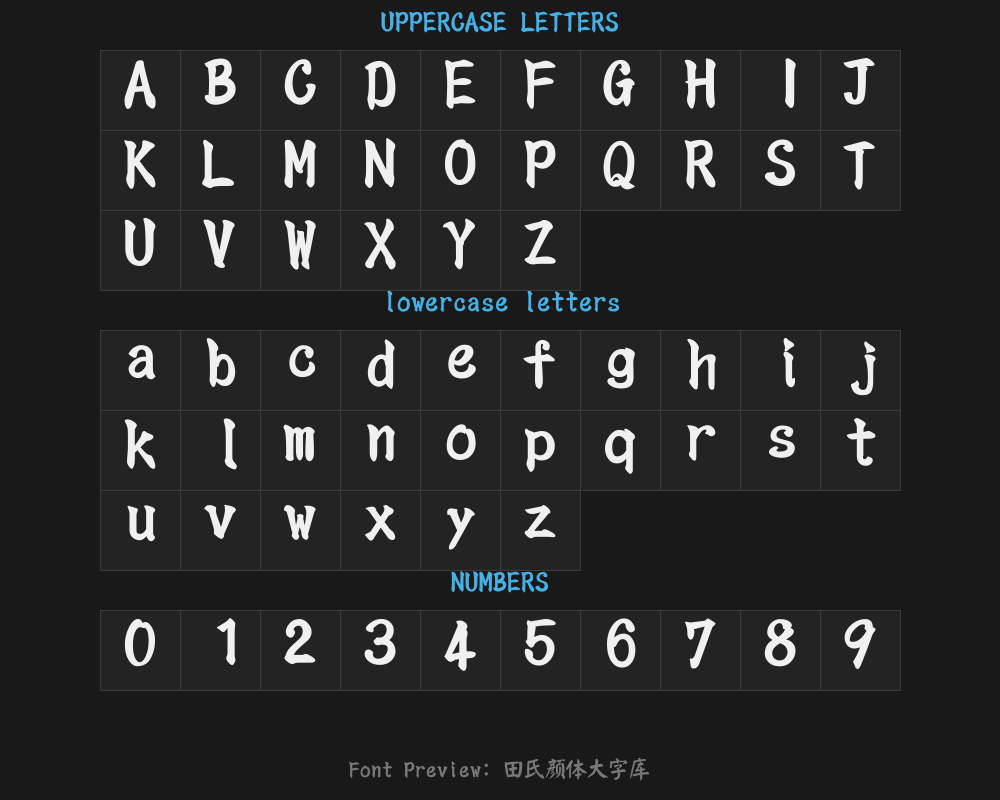 Tian's Yan-style Large Font LibraryPreview