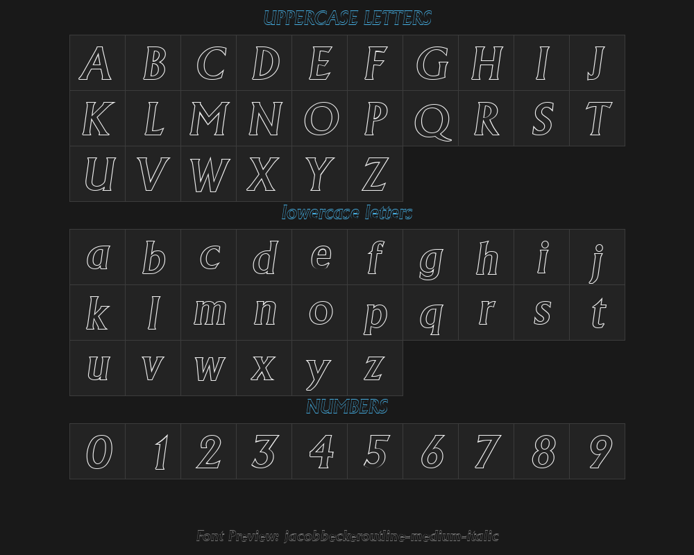 jacobbeckeroutline-medium-italicPreview