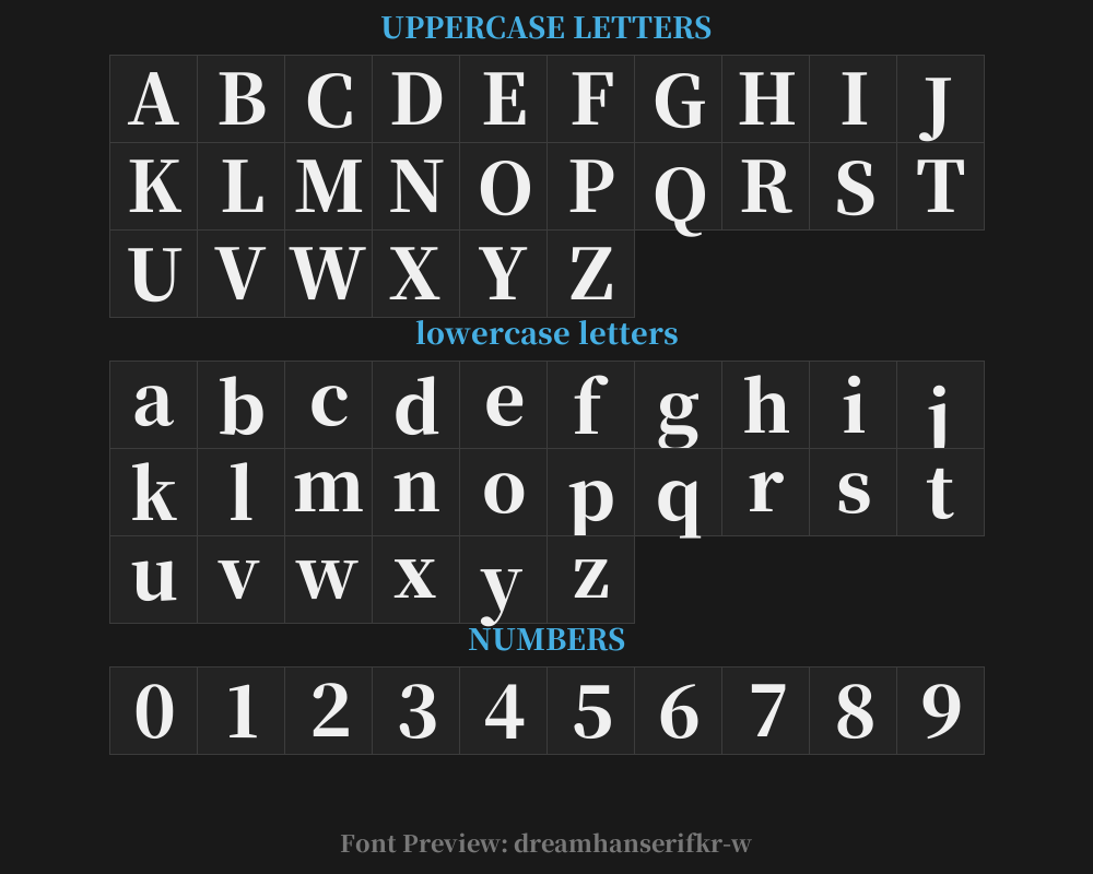 dreamhanserifkr-w26Preview
