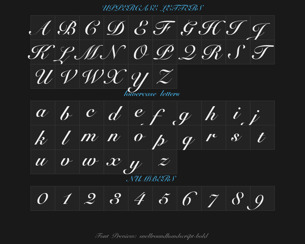 snellroundhandscript-boldPreview
