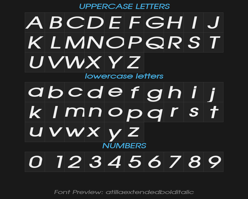 atillaextendedbolditalicPreview