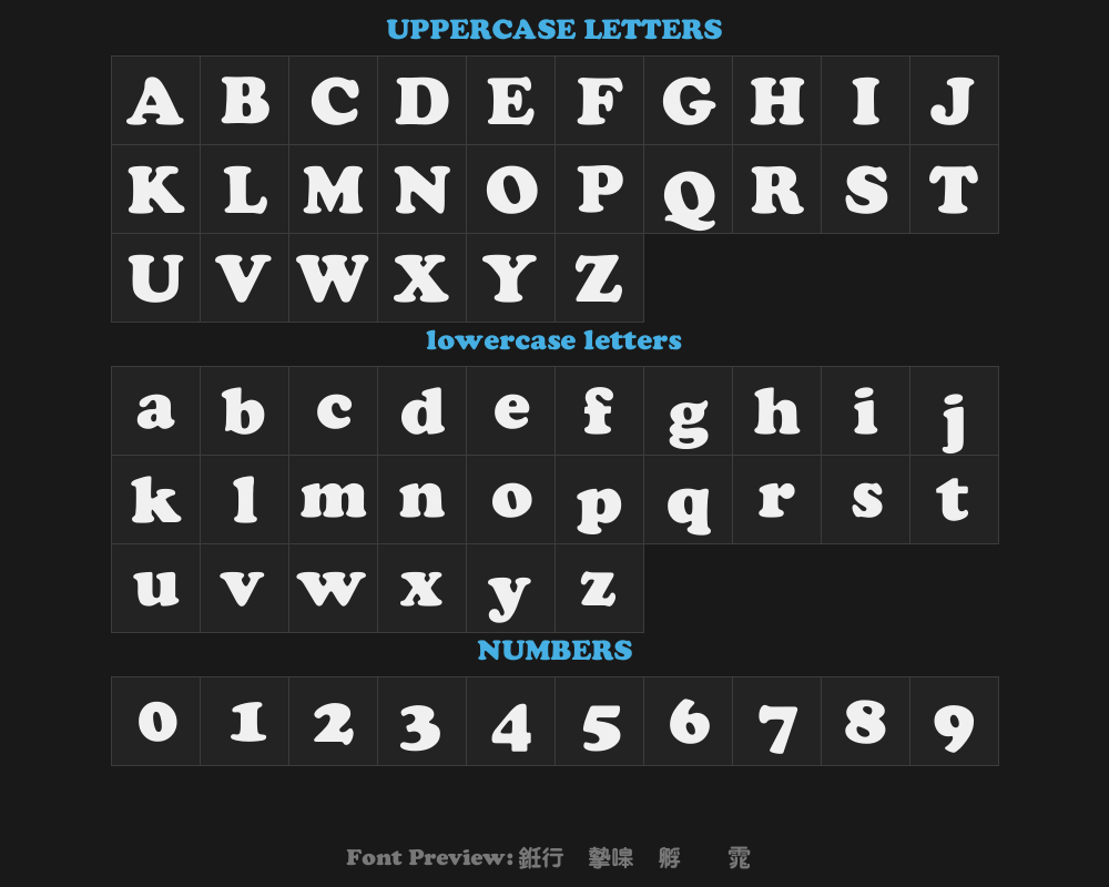 Calligraphic Special Round typePreview