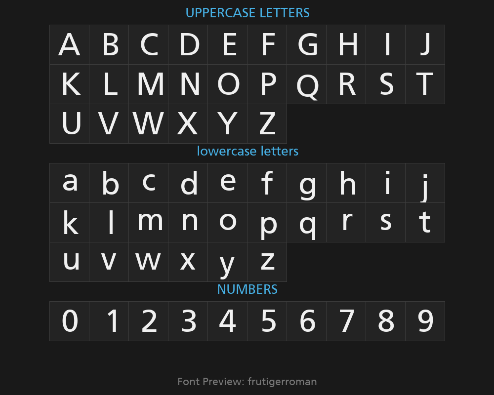 frutiger55romanPreview