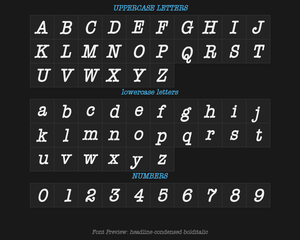 headline-condensed-bolditalicPreview