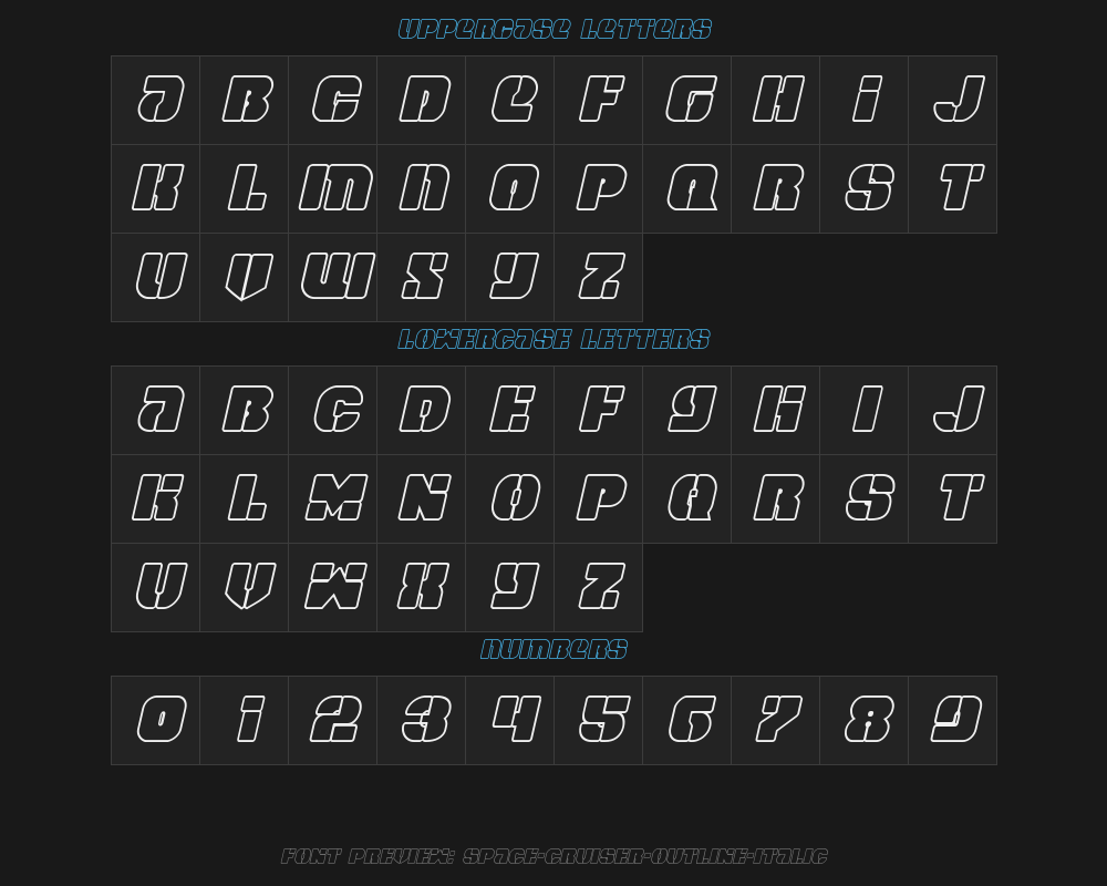 space-cruiser-outline-italicPreview
