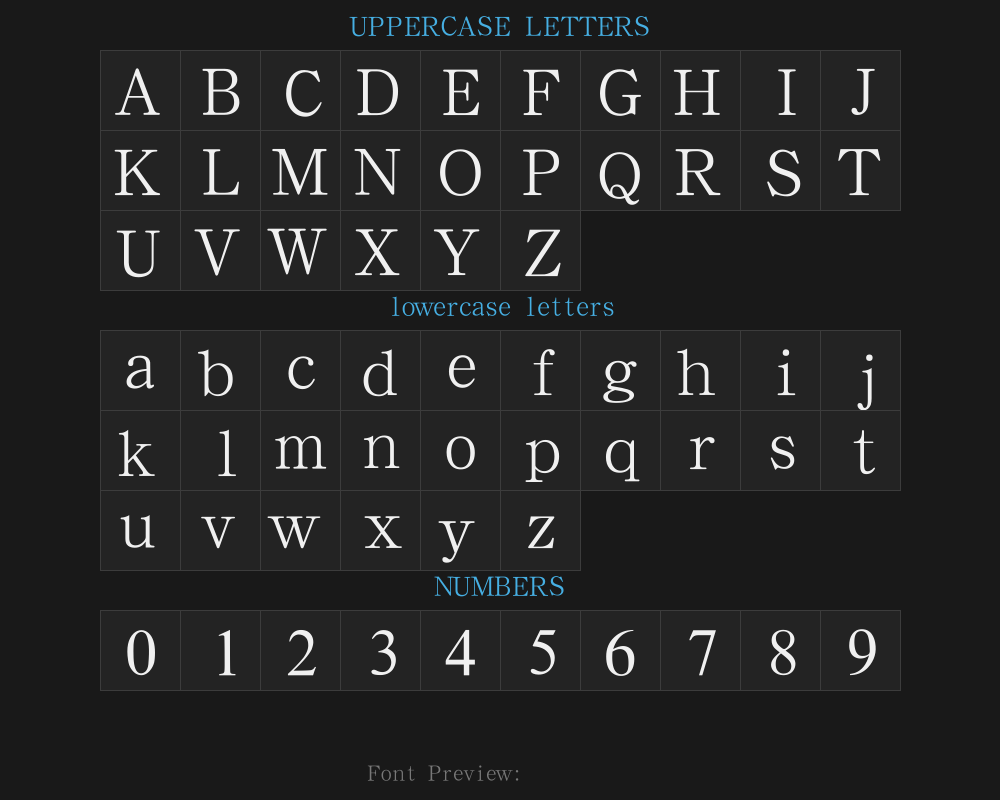 Han Ding Jian Yao typePreview