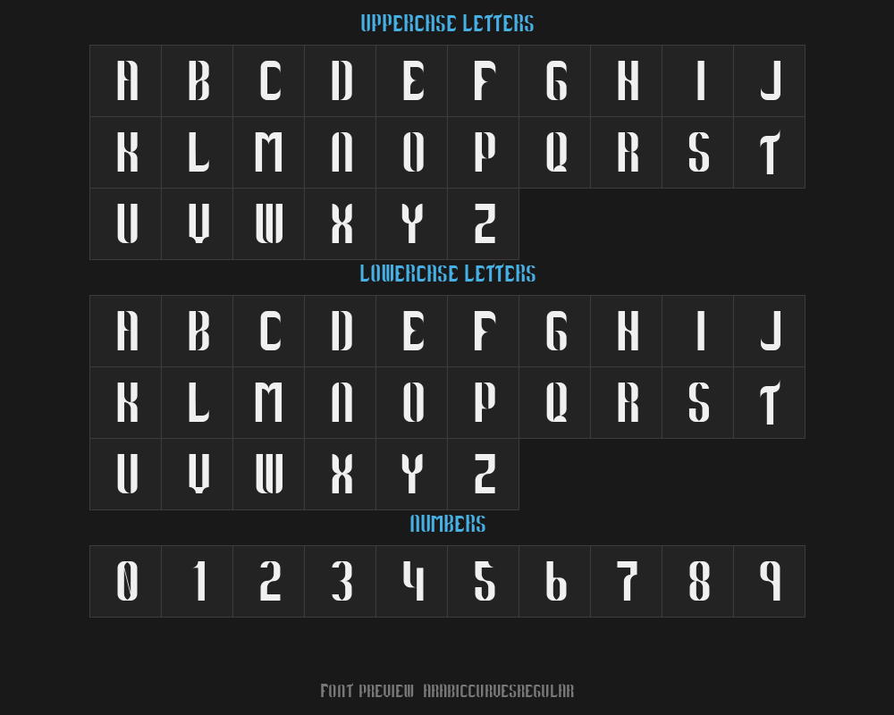 arabiccurvesregularPreview